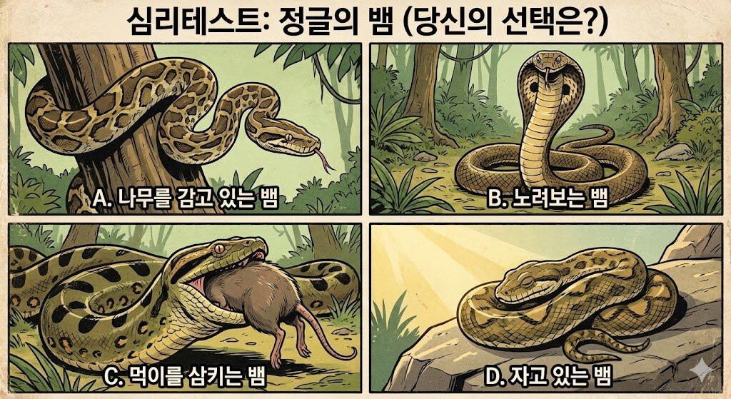 정글 뱀이 알려주는 당신의 '찐' 성욕 스타일은? 😈