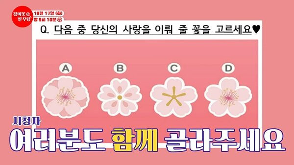 장필무 꽃잎 선택이 연애를 말해준다? 내 유형은 과연! 💖
