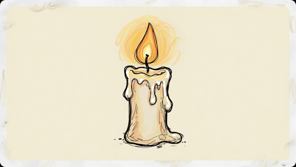 Draw a candle — how big will you make the flame?
