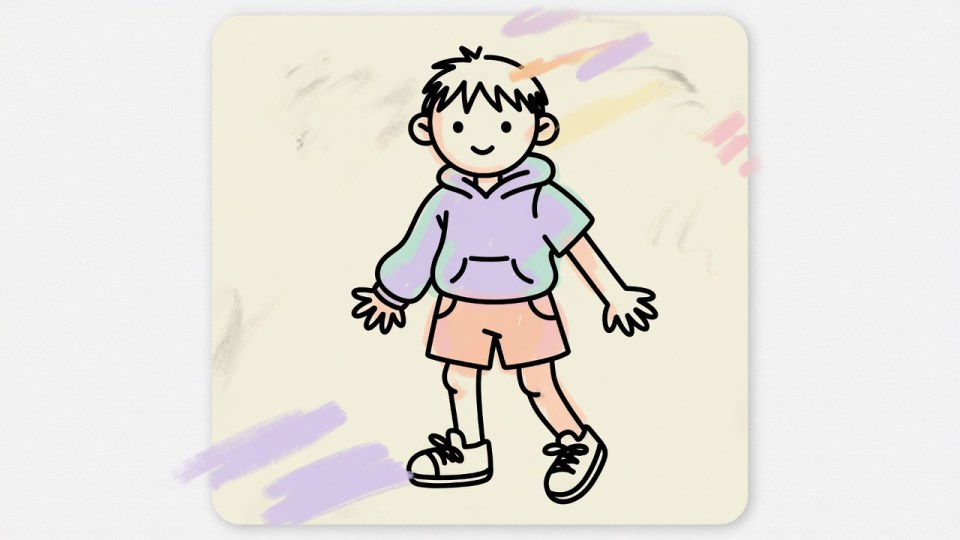 Draw a person, head to toe