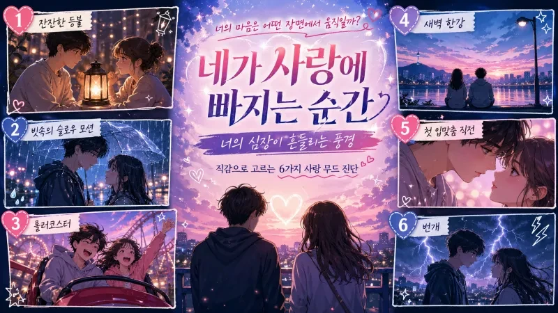 사랑에 빠지는 순간, 내 심장 풍경은? 💓 연애 감성 테스트