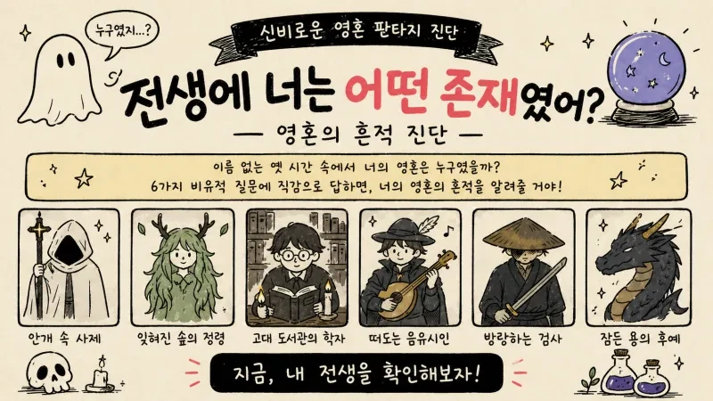 전생에 난 뭐였을까? 🔮 영혼의 흔적 심리테스트