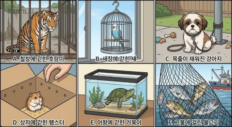 🚨 내 스트레스 원인 팩폭! 갇힌 동물 심리테스트