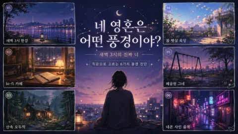 새벽 3시, 네 영혼은 어떤 풍경일까? 🌃 찐 내면 풍경 테스트
